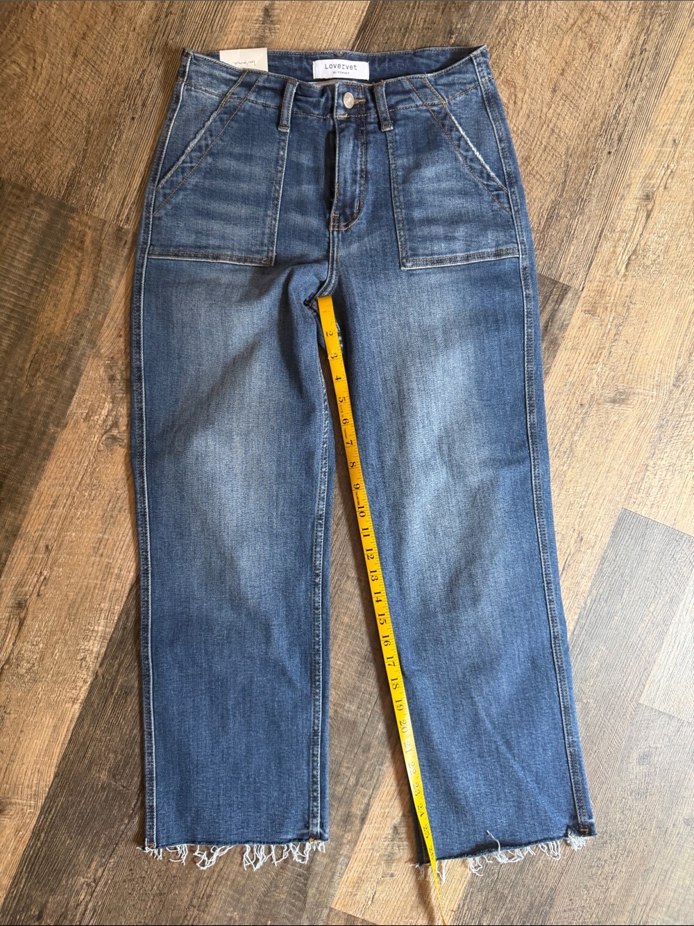 Lovervet Women's Cropped Straight-Leg Jeans in Medium Blue 3/26